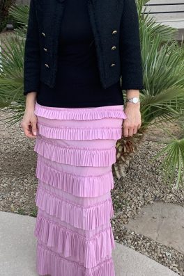 Mauve Ruffle Eleganza Skirt