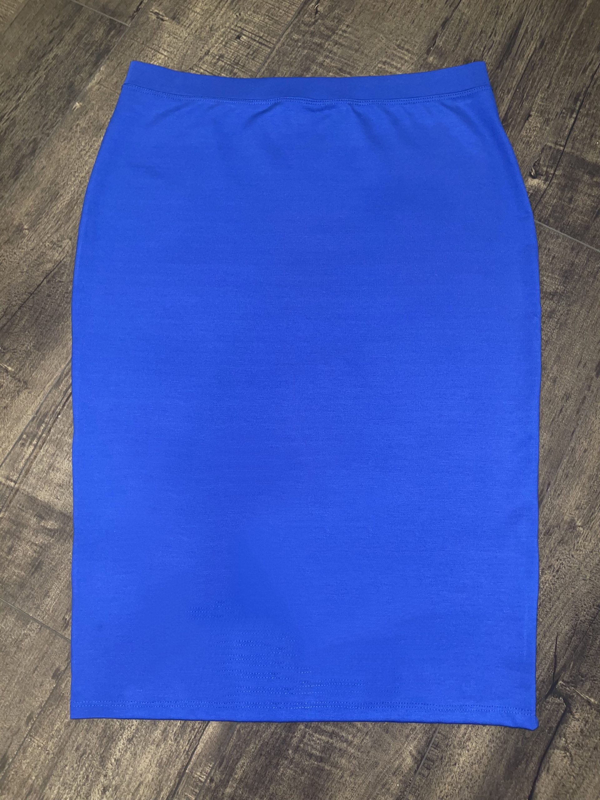 Bright Royal Blue Ponti Modest Pencil Skirt - Shanna's Threads
