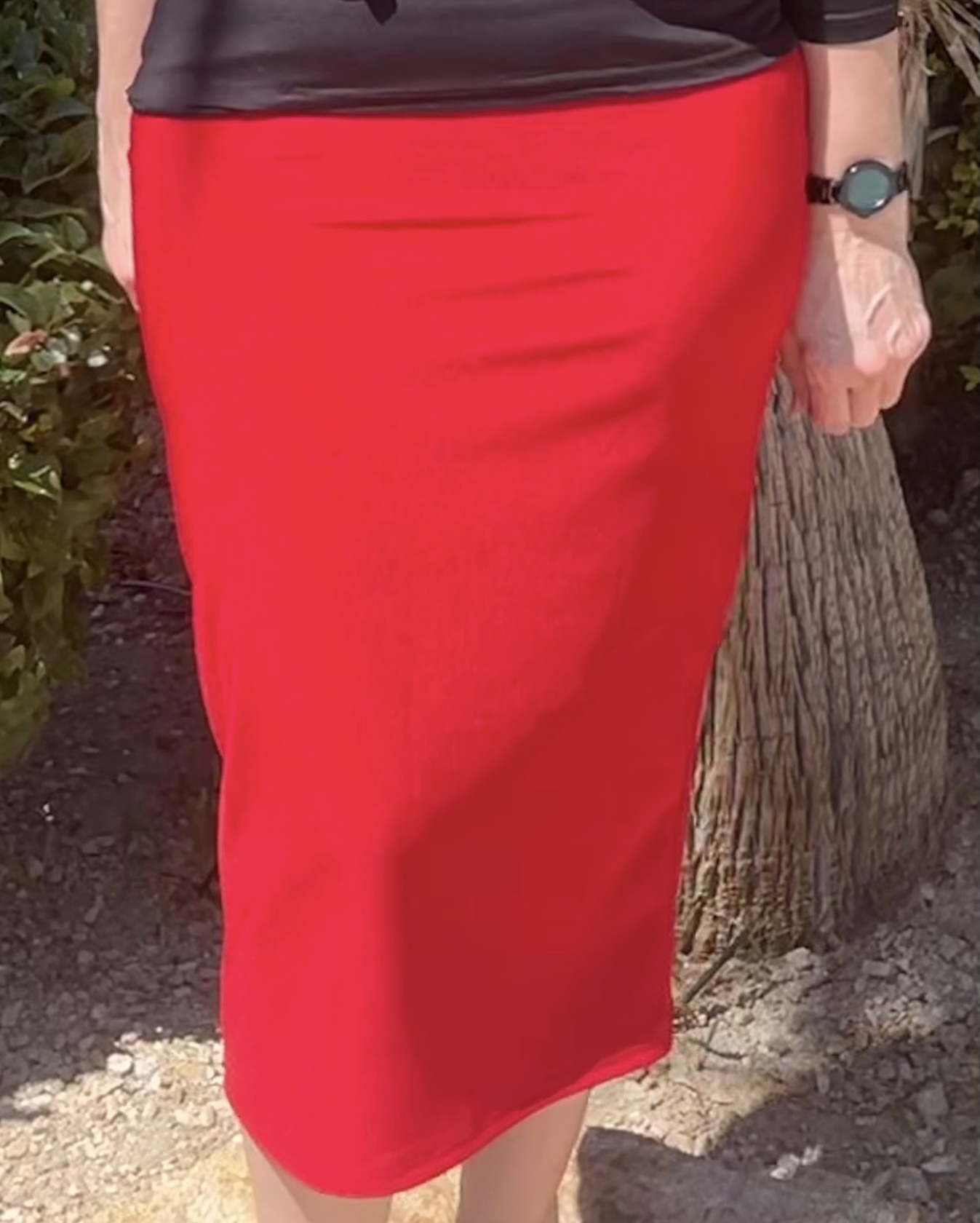 Red Luxe Modest Pencil Skirt - Shanna's Threads