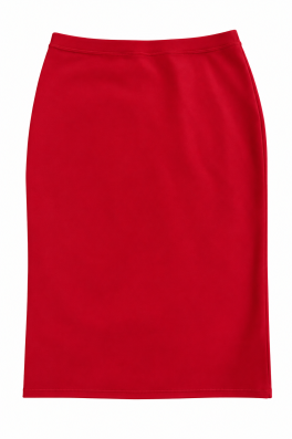 Red Luxe Modest Pencil Skirt