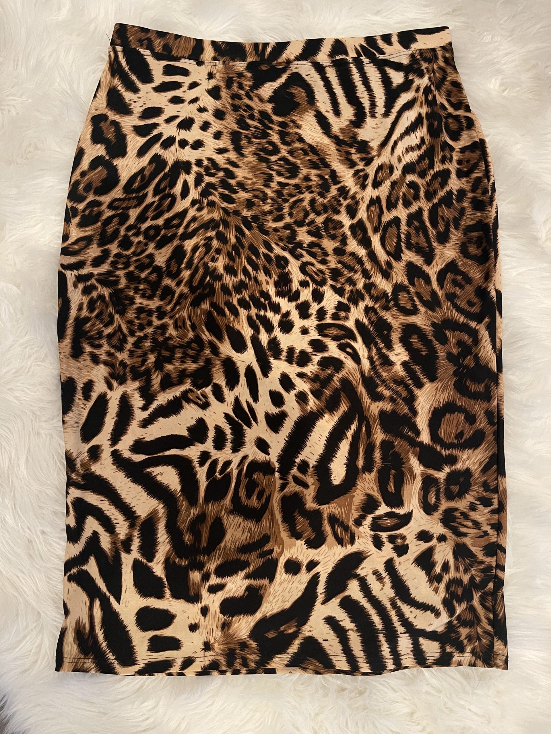 mid length leopard skirts modest