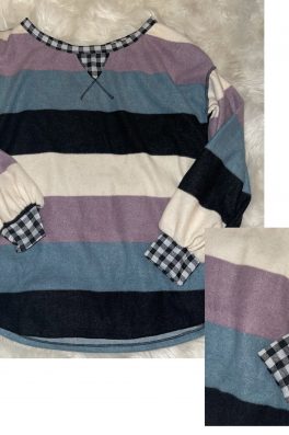 Striped Checkered Sweater