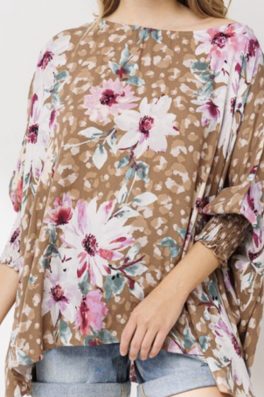 Pink Brown Flowing Tunic