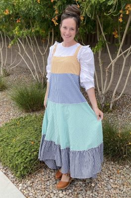 Gingham Layered Ruffle Dress
