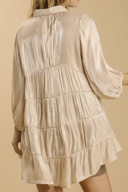 Sand Shimmer High Low Tunic