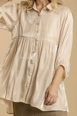 Warm Sand Shimmer High Low Tunic