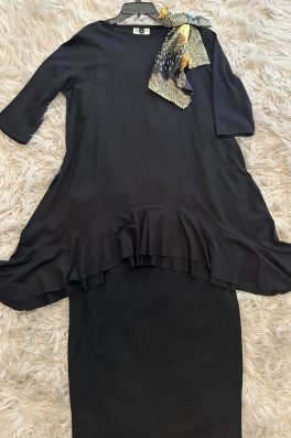 Black Modal Ruffle Tunic