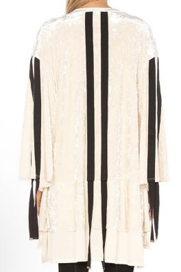 Ivory Velvet High Low Tunic Dress