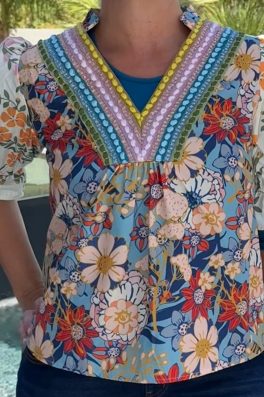 Bohemian Embroidered Floral Top