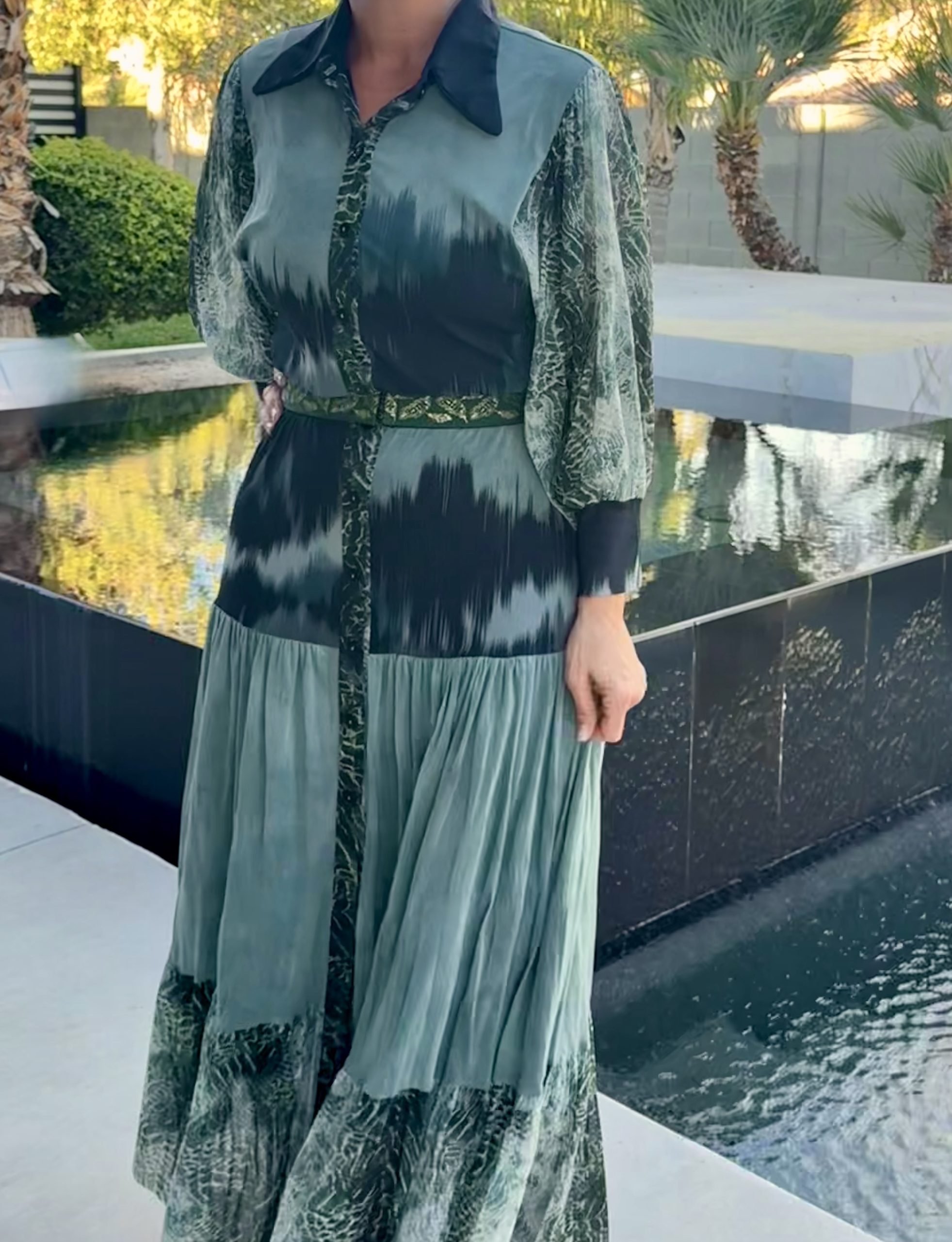 green button down midi dress Emerald Green Button Up Front Pocket Midi Dress  PinkBlush