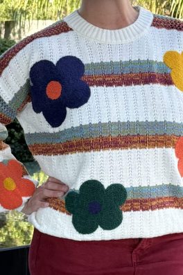 Floral Patch Sweater