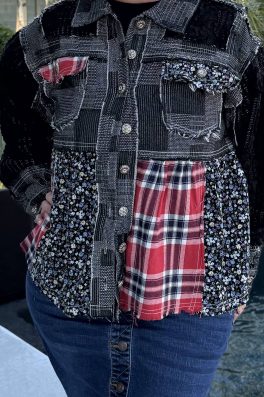 Vintage Plaid Lace Jacket