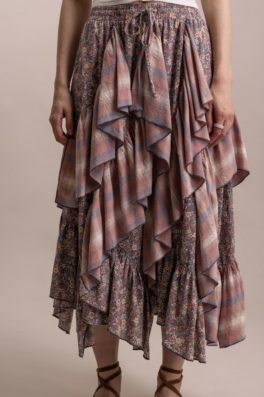 Layered Asymmetric Ruffle Skirt