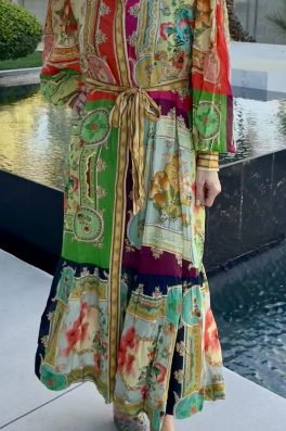 Luxe Parisian Patchwork Maxi Dress